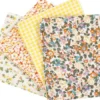 Patchworkstof - Str. 45X55 CM - 100 G - Gul - 4 Stk./ 1 Bundt
