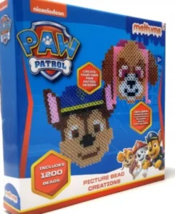 Paw Patrol Perleplader Med 1200 Stk Perler - Chase+Skye