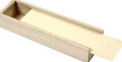 Penalhus - DIY - Mal Selv Trææske Med Låg - 20X6X3,5 CM