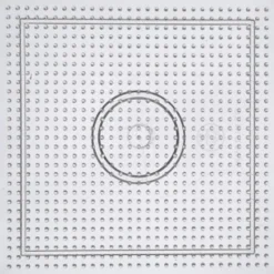 Perleplade - Firkant - Medium - Str. 15 CM - Medium - Transparent - 1 Stk