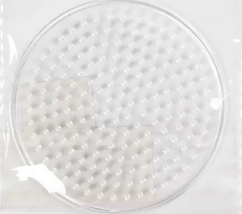 Perleplade - Lille Rund - Medium - Ø 8,5 CM - Klar