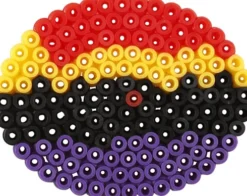 Perleplade - Oval Hjerte Hexagon Cirkel Firkant Stjerne - 6 Stk