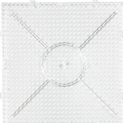 Perleplade - Stor Firkant - Samlekvadrat - Medium - 15X15 CM - Klar - Nabbi