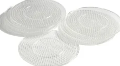 Perleplade - Stor Rund - Medium - Ø 15 CM - Klar - 10 Stk