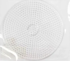 Perleplade - Stor Rund - Medium - Ø 15 CM - Klar