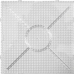Perleplade - Stor Samlefirkant - Str. 15X15 CM - Jumbo - Klar - 2 Stk
