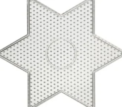 Perleplade - Stor Stjerne - Medium - Str. 15X15 CM - Klar