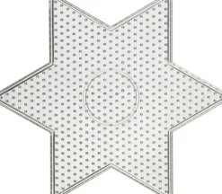 Perleplade - Stor Stjerne - Medium - Str. 15X15 CM - Klar