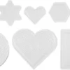 Perlepladesæt - Str. 7-15 CM - Medium - Klar - 8 Stk. - Nabbi