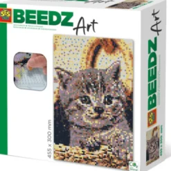 Perler Og Perleplader Sæt - Kat - Ses Creative - Beedz Art