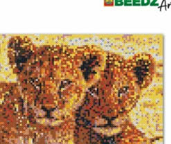 Perler Og Perleplader Sæt - Løveunger - Ses Creative - Beedz Art