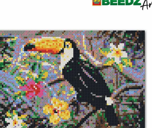 Perler Og Perleplader Sæt - Tukan - Ses Creative - Beedz Art