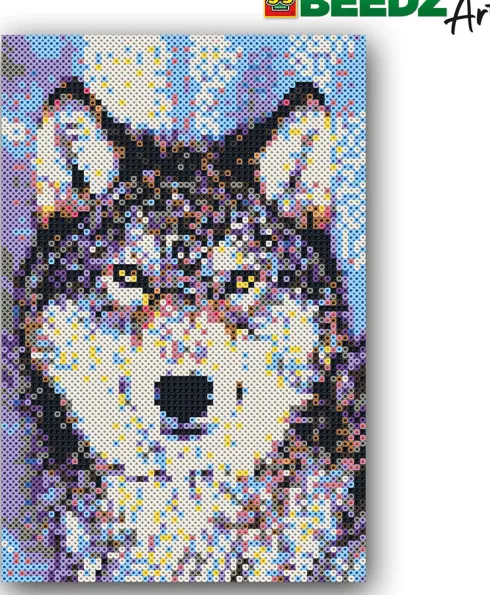 Perler Og Perleplader Sæt - Ulv - Ses Creative - Beedz Art