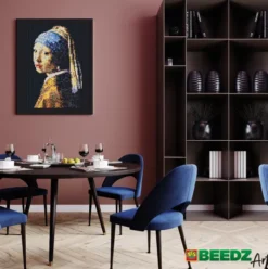 Perler Og Perleplader Sæt - Vermeer, Pigen Med Perleøreringen - Bedez Art