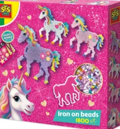 Perler Og Perleplade Sæt - Enhjørning - 1.800 Stk. - Ses Creative