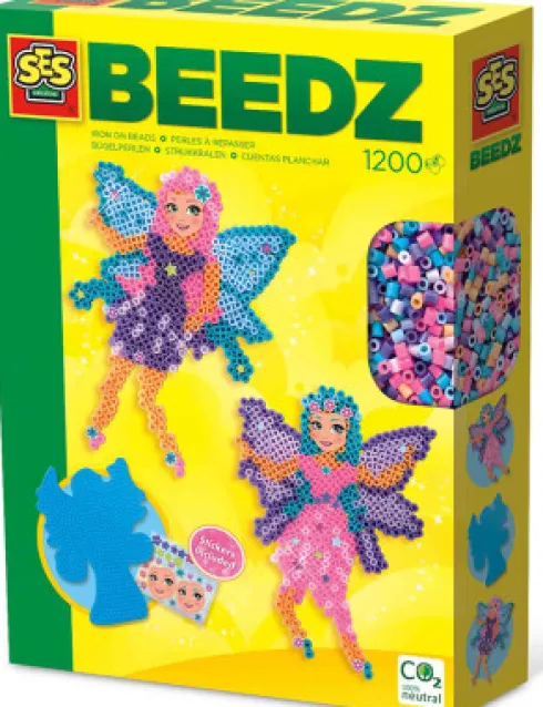 Perler Og Perleplade Sæt - Feer - Ses Creative - Beedz