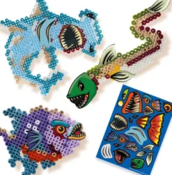 Perler Og Perleplade Sæt - Havets Skrækdyr - Ses Creative - Beedz