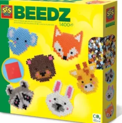 Perler Og Perleplade Sæt - Søde Dyr - Ses Creative - Beedz