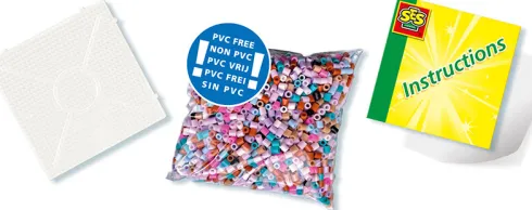 Perler Og Perleplade Sæt - Søde Dyrefamilier - Ses Creative - Beedz