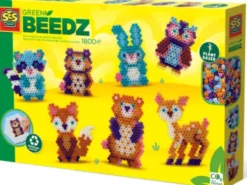 Perler Og Perleplade Sæt - Skovens Dyr - Ses Creative - Green Beedz