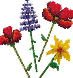 Perler Og Perleplade Sæt - Vilde Blomster - Ses Creative - Beedz Art