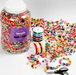 Perler Og Smykkeelastik - Str. 6-20 MM - Hulstr. 1,5-6 MM