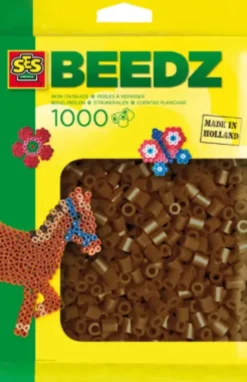 Perler Til Perleplader - 1.000 Stk. - Mørkebrun - Ses Creative - Beedz