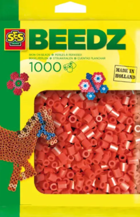 Perler Til Perleplader - 1.000 Stk. - Rød - Ses Creative - Beedz