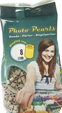 Photopearls - Medium - Askegrå 8 - 1100 Stk. - Nabbi Fotoperler