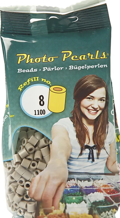 Photopearls - Medium - Askegrå 8 - 1100 Stk. - Nabbi Fotoperler