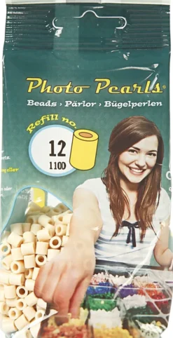 Photopearls - Medium - Lys Beige 12 - 1100 Stk. - Nabbi Fotoperler