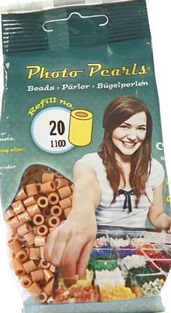 Photopearls - Medium - Lys Brun 20 - 1100 Stk. - Nabbi Fotoperler