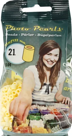 Photopearls - Medium - Lys Gul 21 - 1100 Stk. - Nabbi Fotoperler