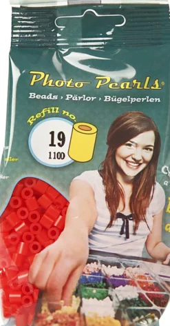 Photopearls - Medium - Lys Rød 19 - 1100 Stk. - Nabbi Fotoperler