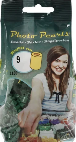 Photopearls - Medium - Mørk Grøn 9 - 1100 Stk. - Nabbi Fotoperler