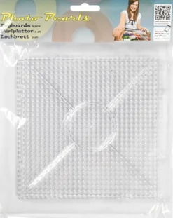 Photopearls Perleplader - Firkantet - Jumbo - Klar - 2 Stk. - Nabbi
