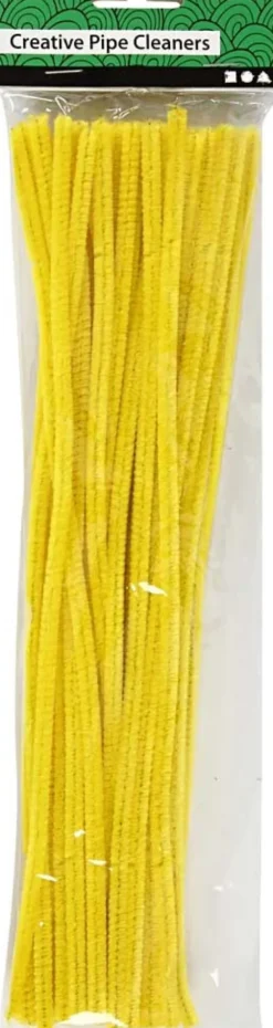 Piberensere - L 30 CM - B 6 MM - Gul - 50 Stk