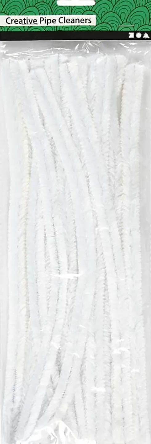 Piberensere - L 30 CM - B 15 MM - Hvid - 15 Stk