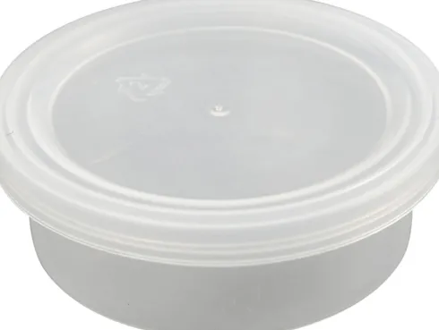 Plastbøtte Med Låg - H 24 MM - Ø 68 MM - 45 ML - 20 Stk