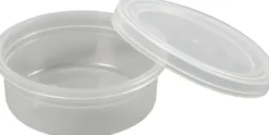 Plastbøtte Med Låg - H 24 MM - Ø 68 MM - 45 ML - 20 Stk