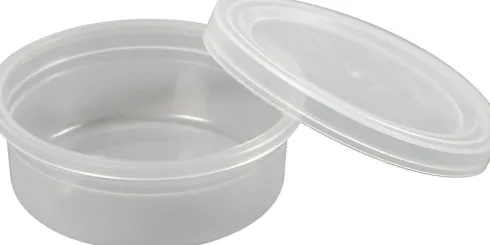 Plastbøtte Med Låg - H 24 MM - Ø 68 MM - 45 ML - 20 Stk