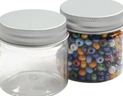 Plastdåse Med Låg - H 45 MM - Ø 44 MM - 50 ML - 10 Stk