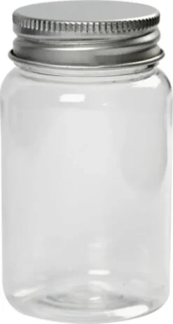 Plastdåse Med Låg - H 77 MM - Ø 45 MM - 100 ML - 10 Stk