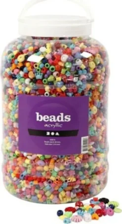 Plastik Perler I Spand - 8.100 Stk