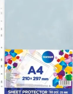 Plastlomme A4 - 25 Micron - 100 Stk - Centrum