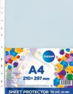 Plastlomme A4 - 60 Micron - 100 Stk - Centrum
