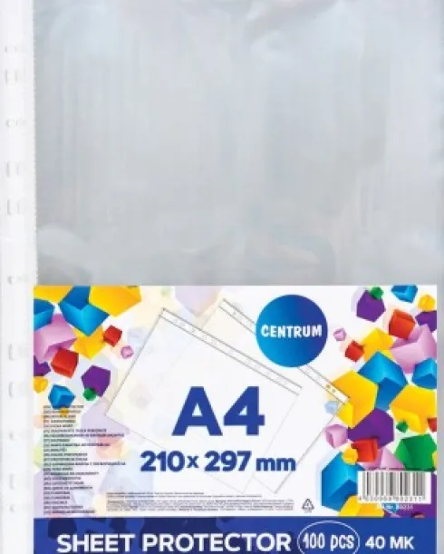 Plastlomme A4 - 40 Micron - 100 Stk - Centrum