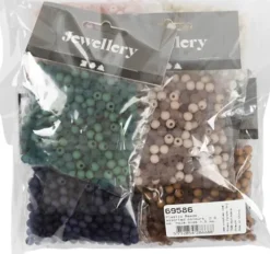 Plastperler - Ø 6 MM - Hulstr. 1,5 MM - Indhold Kan Variere - Assorterede Farver - 8X40 G