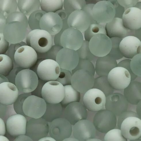 Plastperler - Ø 6 MM - Hulstr. 2 MM - Lys Grøn - 40 G