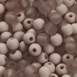 Plastperler - Ø 6 MM - Hulstr. 2 MM - Lys Grå - 40 G